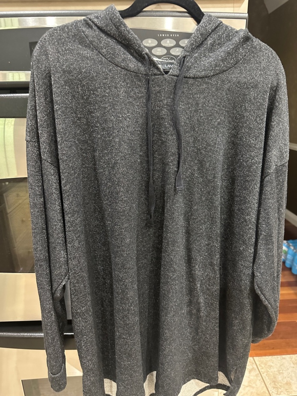Lane Bryant  Charcoal Crewneck Hooded Sweater
